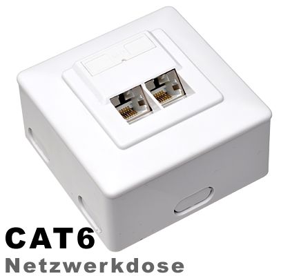 Wentronic CAT6AP-W Cat6 Netzwerkdose CAT6 AUP-W für Auf- und-/bilder/big/cat-6-netzwerkdose.jpg