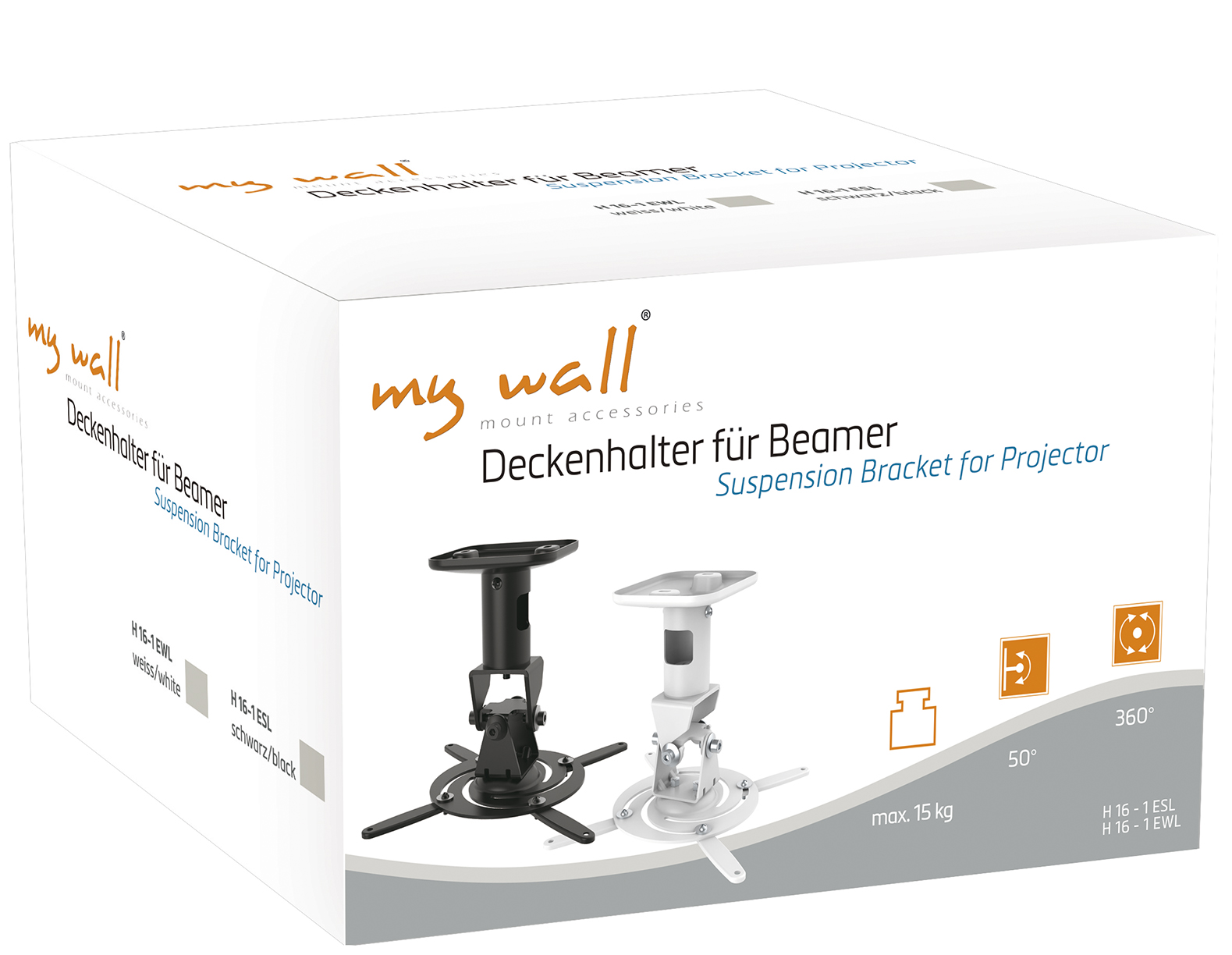 Deckenhalter für Beamer My Wall H16-1S-/bilder/big/h16-1es_h16-1ew-karton.jpg
