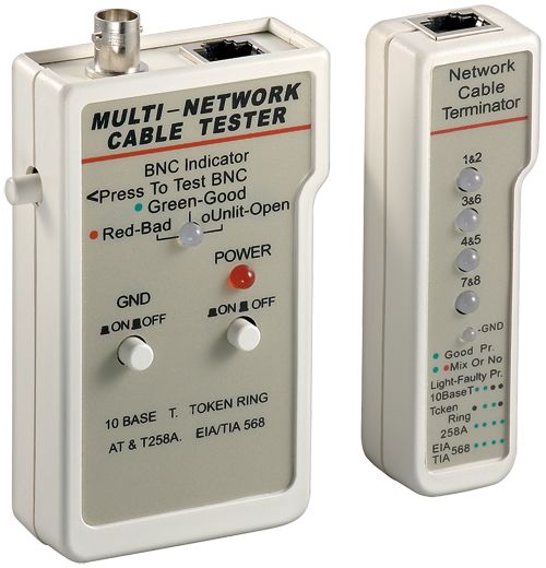 Netzwerk Leitungstester CNT-1 f�r Patchkabel und Crossoverkabel Kabel