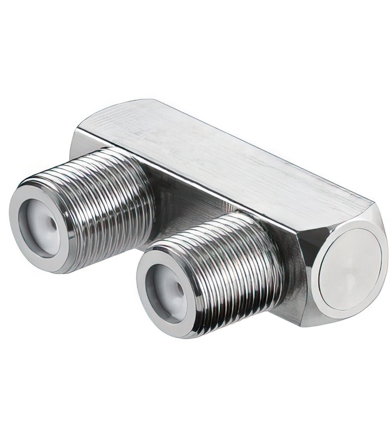 F-Verbinder Buchse / Buchse Winkelverbinder
