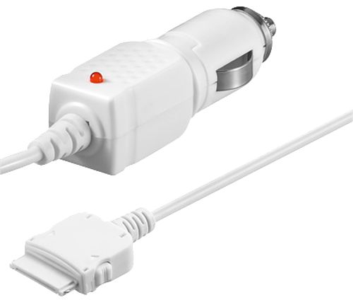 KFZ-Ladekabel 12V/24V passend f�r Apple iPod / Iphone 3G/4 weiss