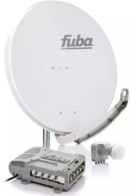 8 Teilnehmer Sat-Anlage - Fuba Profi85 HD08W Schüsselgröße: 85 cm 8 Anschlüsse weiß 4K / 3D / HDTV ready