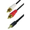 Verbindungskabel Klinkenstecker 3,5 mm stereo - 2x Cinchstecker L�nge:  1,5m