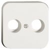 OPUS Abdeckung f�r Antennen-Steckdosen 2-Loch TV/RF, reinwei�