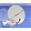 TRIAX Satellitenspiegel 78cm hellgrau + INVERTO QUAD LNB 0,2 dB