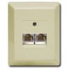 Cat5e Netzwerkdose f�r Aufputzmontage, geschirmt f�r zwei Zuleitungen 