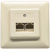 Cat5e Netzwerkdose f�r Unterputzmontage, geschirmt f�r zwei Zuleitungen 