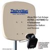 TechniSat DigiDish 45 Sat-Antenne Quad / Astra + Hotbird / beige