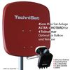 TechniSat DigiDish 45 Sat-Antenne Quad / Astra + Hotbird / ziegelrot