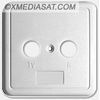 Deckel f�r BK-Antennendose 2 Loch weiss