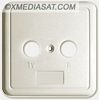 Deckel f�r BK-Antennendose 2 Loch elfenbein