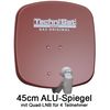 TechniSat DigiDish 45 Sat-Antenne mit Quad-LNB Farbe: ziegelrot