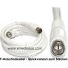 Sat-Anschlu�-Kabel F-ST./QUICK 1,5m wei�