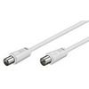 TV Anschlußkabel Stecker / Kupplung Länge: 1,5m weiß