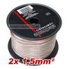 Lautsprecherkabel transparent 2x 1,5mm� (Meterware)