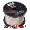 Lautsprecherkabel transparent 2x 0,75mm� (Meterware)