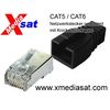 CAT5 / CAT6  Stecker RJ45 geschirmt mit Knickschutz 