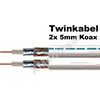 Sat-Kabel Twin 2x5mm (Meterware) wei�