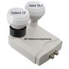 TWIN Monoblock LNB Maximum ASTRA / HOTBIRD 0,2 dB V-22