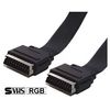 Scartkabel 21pol. Flachband L�nge:  2m  schwarz