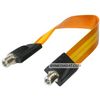 Sat-Flach-Kabel mit 2 F-Buchsen ( Fensterdurchf�hrung ) hochwertige Ausf�hrung