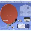 Sat-Anlage f�r 8 Teilnehmer XT75R58EE-ALU ziegelrot