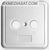 Deckel f�r BK-Antennendose 2 Loch weiss