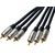 all4u - RGB YUV Cinch Kabel Professional Serie 3x Cinchstecker / 3x Cinchstecker L�nge:  1,5m