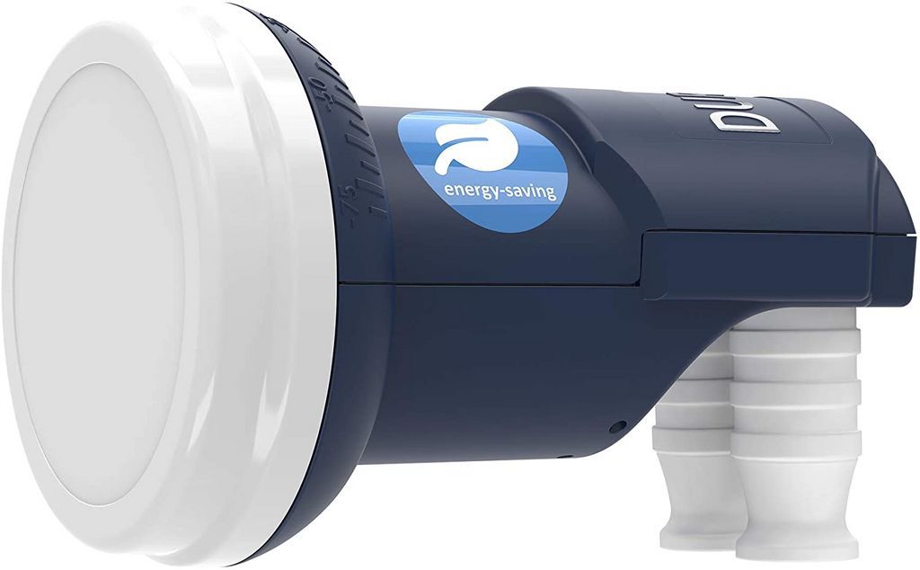 Twin LNB - DUR-line Blue ECO 11066 Stromspar-LNB - 2 Teilnehmer - Premium-Qualität - [ Test SEHR GUT *] 2-Fach digital Full HD 4K 3D