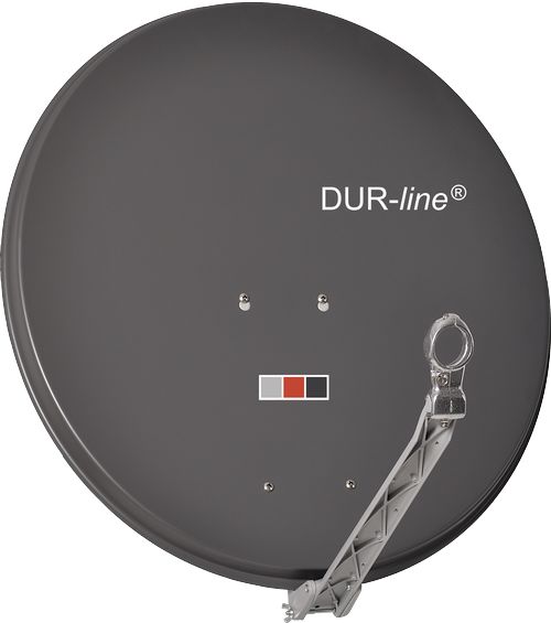 80cm Satellitenschüssel - DUR-line Select 75/80 A Ø: 80 cm anthrazit (RAL 7012) Spiegel Feedarm und Rückenteil aus ALU 3 x Test "Sehr gut"