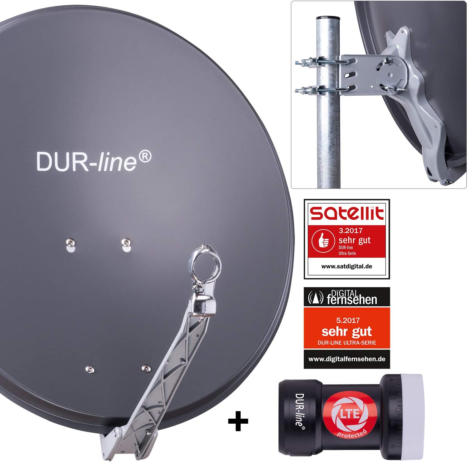 DUR-line 1 Teilnehmer Set 60 cm - Qualitäts-Sat-Komplettanlage 12236-/bilder/big/12236_2.jpg