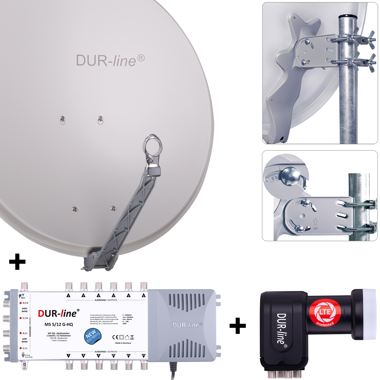 DUR-line 12 Teilnehmer Set 80 cm - Qualitäts-Sat-Komplettanlage 12385-/bilder/big/12385_1.jpg