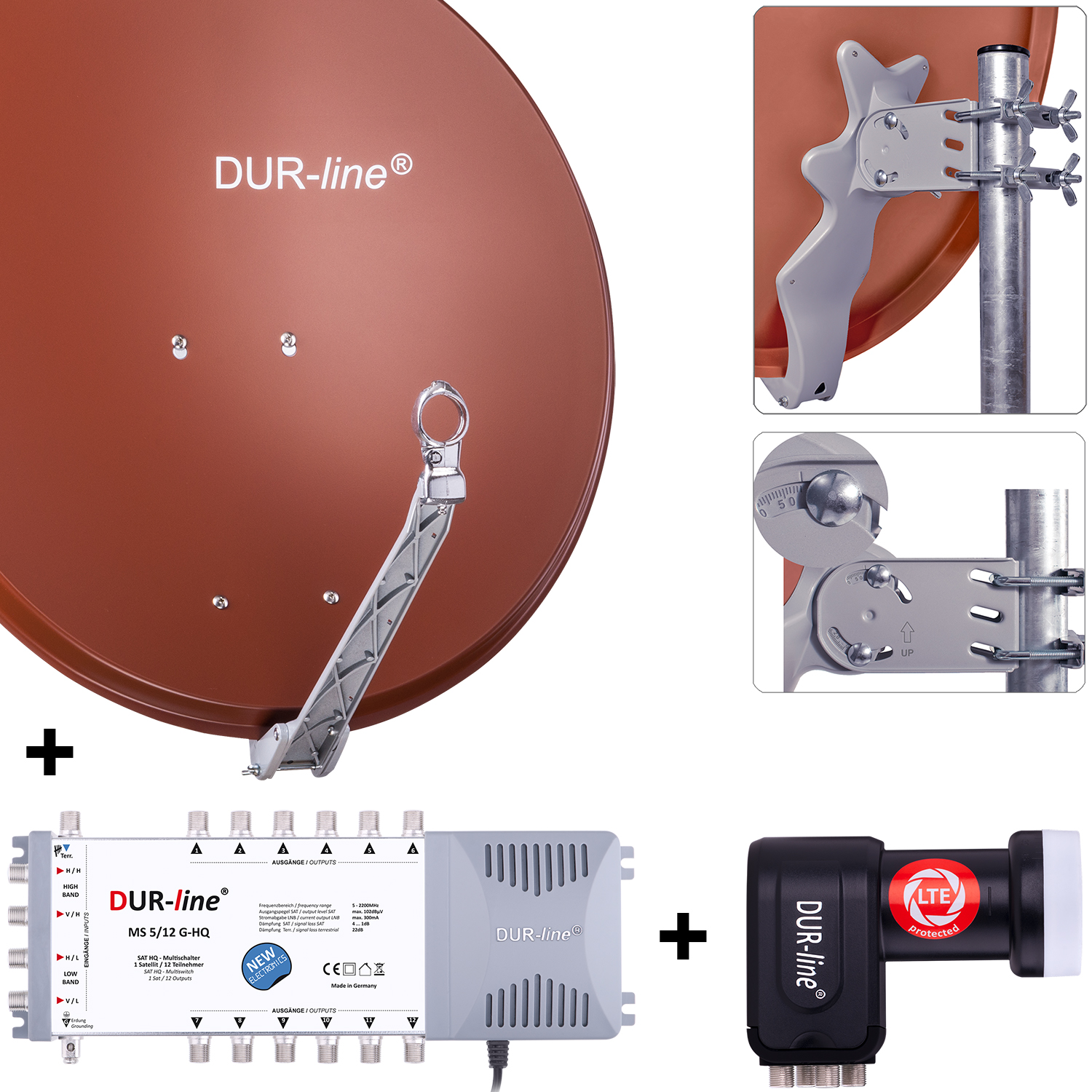 DUR-line 12 Teilnehmer Set 80 cm - Qualitäts-Sat-Komplettanlage 12387-/bilder/big/12387_1.jpg