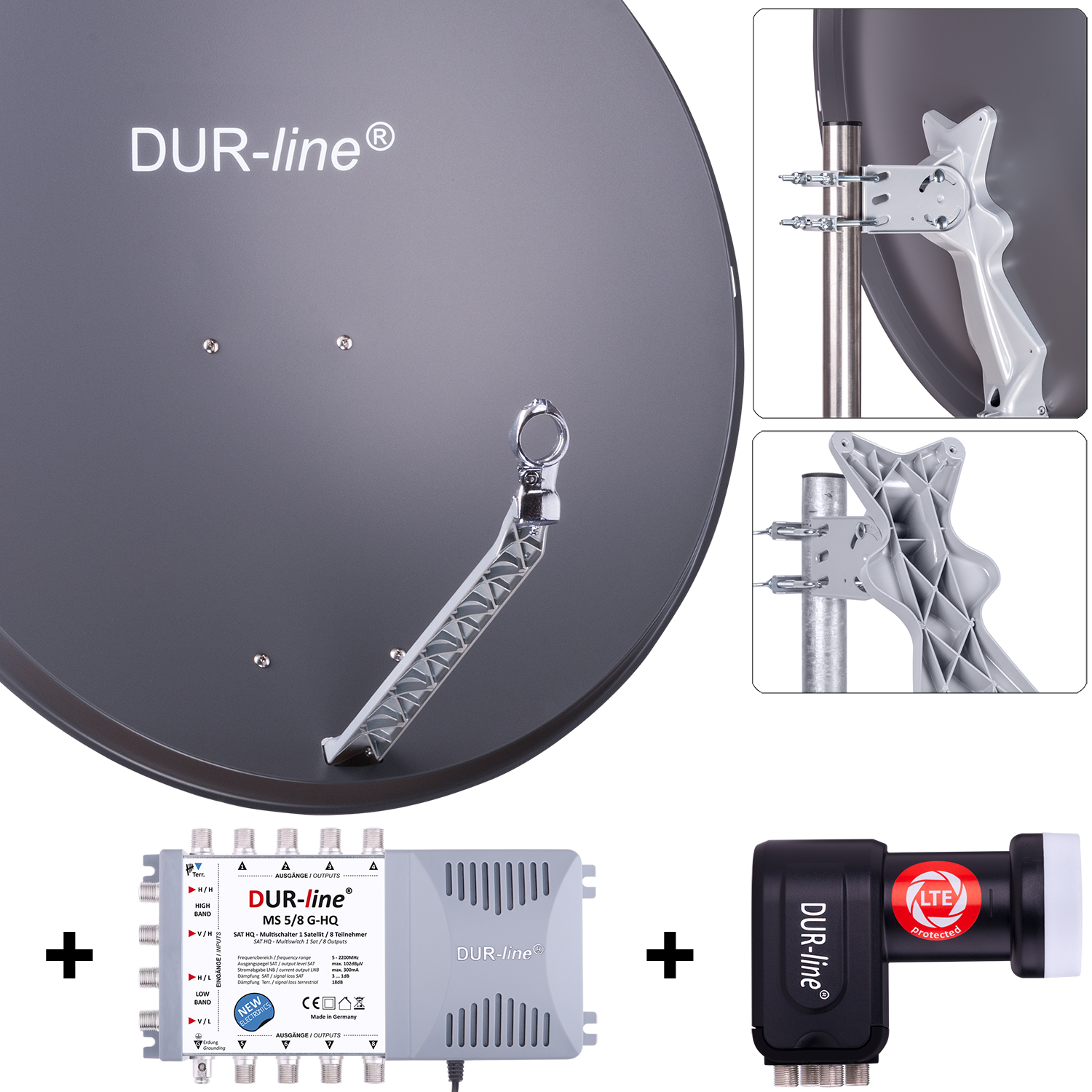 DUR-line 8 Teilnehmer Set 90 cm - Qualitäts-Sat-Komplettanlage 12434-/bilder/big/12434_1.jpg