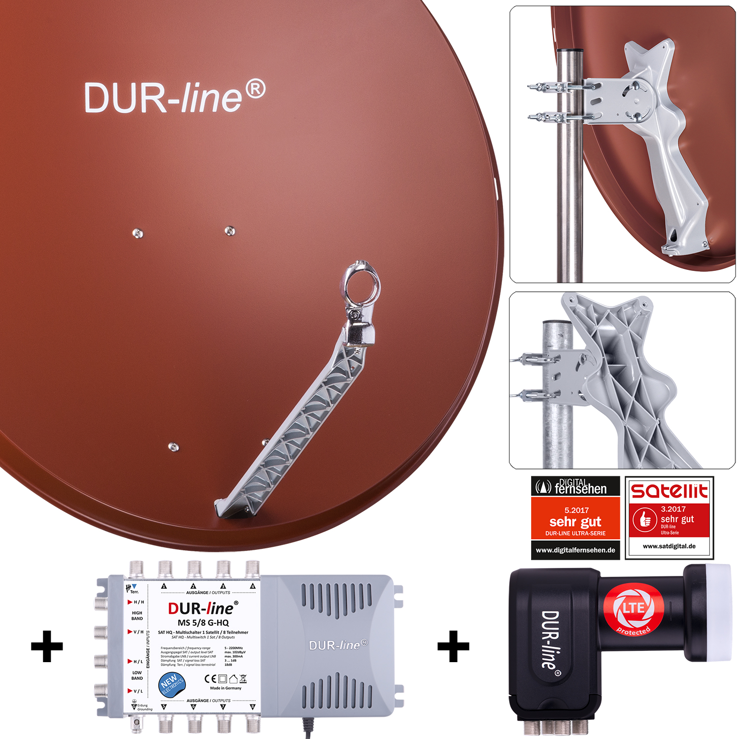 DUR-line 8 Teilnehmer Set 90 cm - Qualitäts-Sat-Komplettanlage 12435-/bilder/big/12435_2.jpg