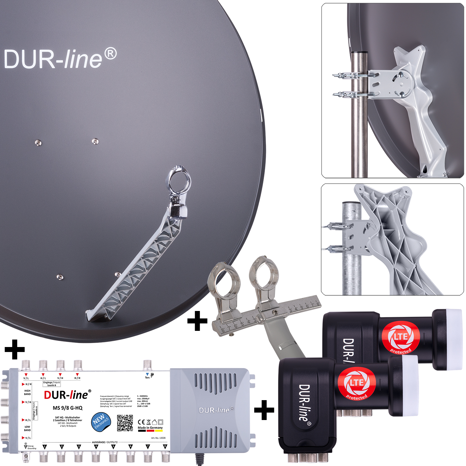 DUR-line 8 Teilnehmer Set 90 cm - Qualitäts-Sat-Komplettanlage 12440-/bilder/big/12440_1.jpg