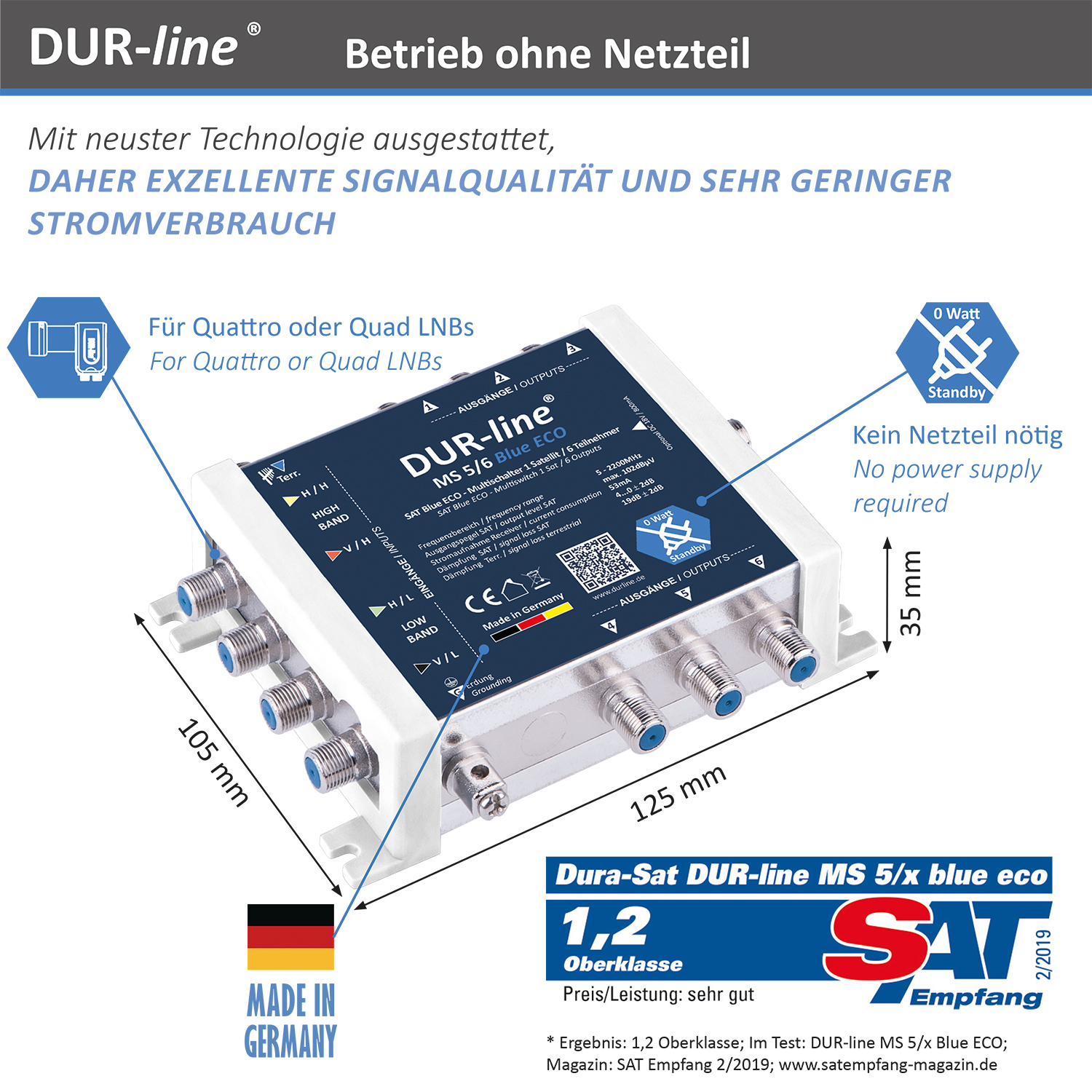 Multischalter 5/6 - DUR-line Blue eco Stromspar für 6 Teilnehmer-/bilder/big/13104_3.jpg