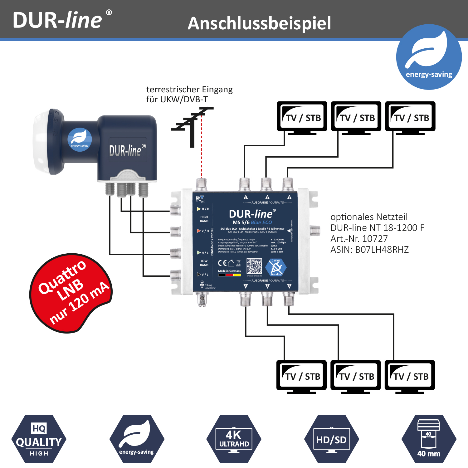 Multischalter 5/8 - DUR-line Blue eco Stromspar für 8 Teilnehmer-/bilder/big/13104_4.jpg