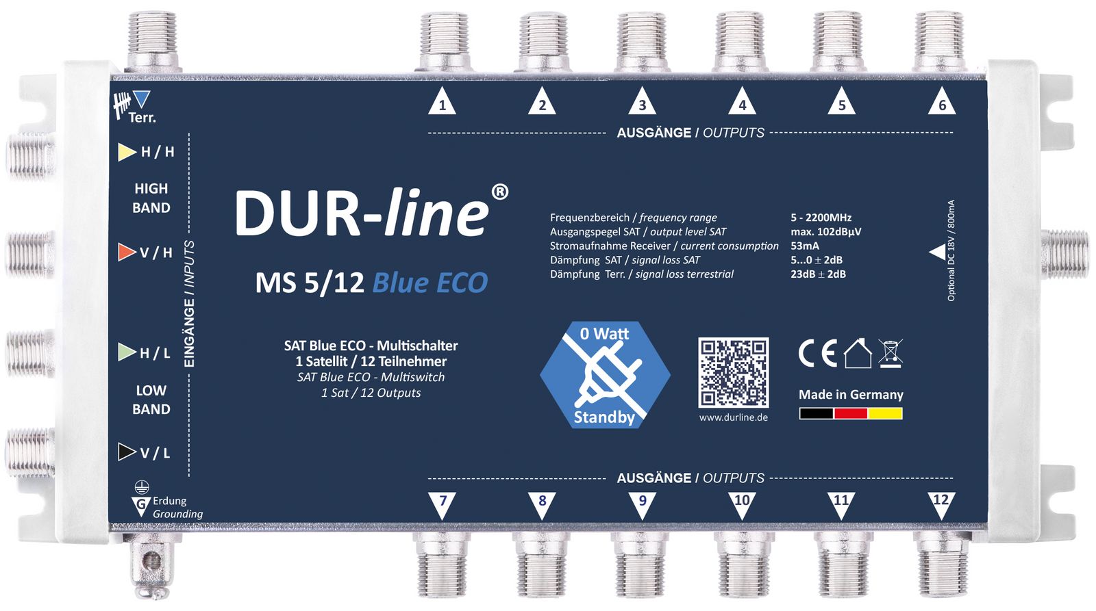 Multischalter 5/12 - DUR-line Blue eco Stromspar für 12 Teilnehmer-/bilder/big/13106_2.jpg