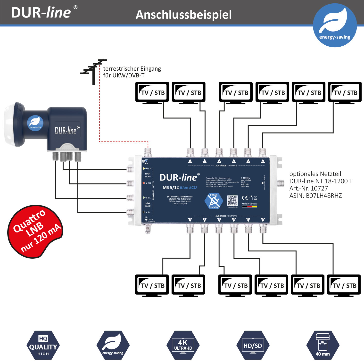 Multischalter 5/12 - DUR-line Blue eco Stromspar für 12 Teilnehmer-/bilder/big/13106_4.jpg
