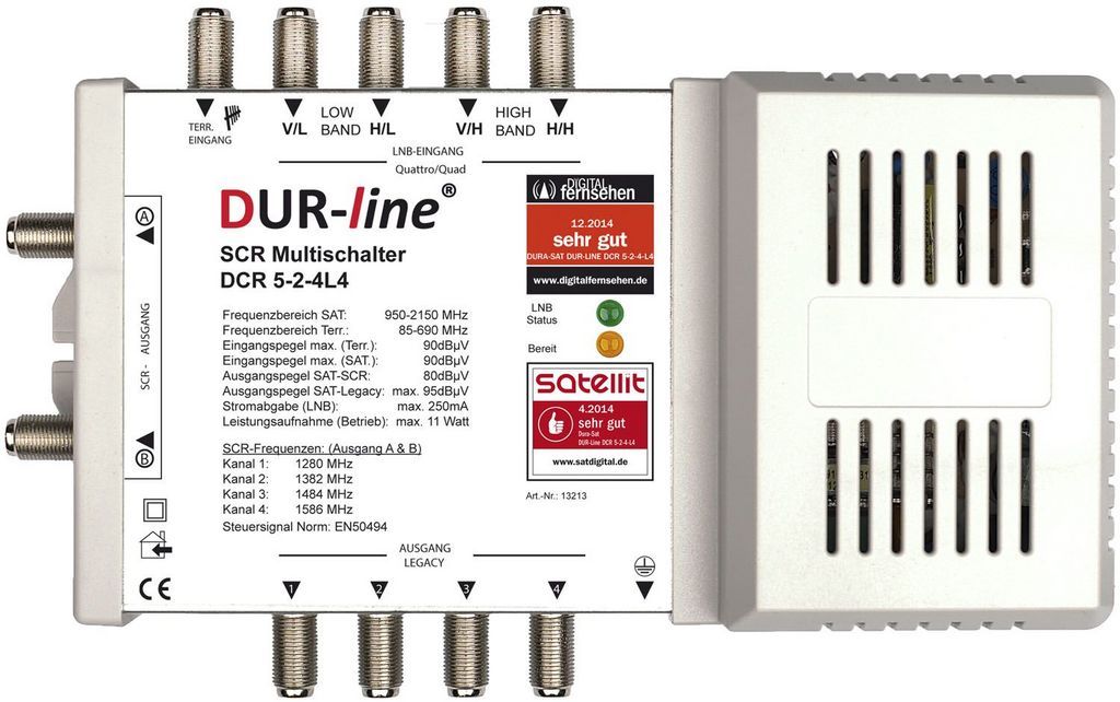 DUR-line DCR 5-2-4L4 Unicable Einkabel Multischalter für 12 Teilnehmer-/bilder/big/13213_2.jpg