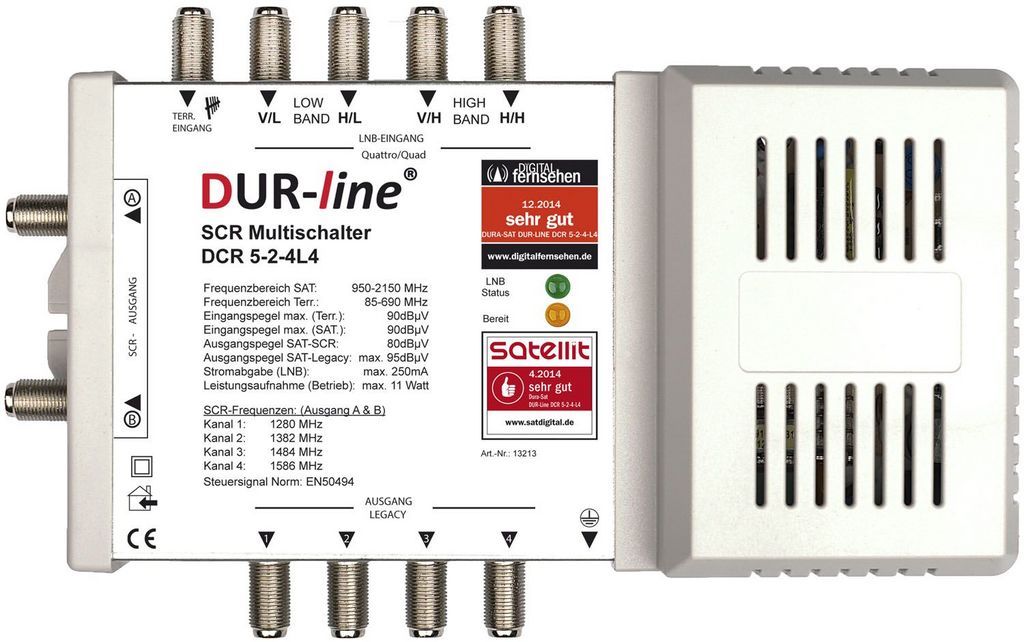 DUR-line DCR 5-2-4L4 Unicable Einkabel Multischalter für 12 Teilnehmer-/bilder/big/13213_2.jpg