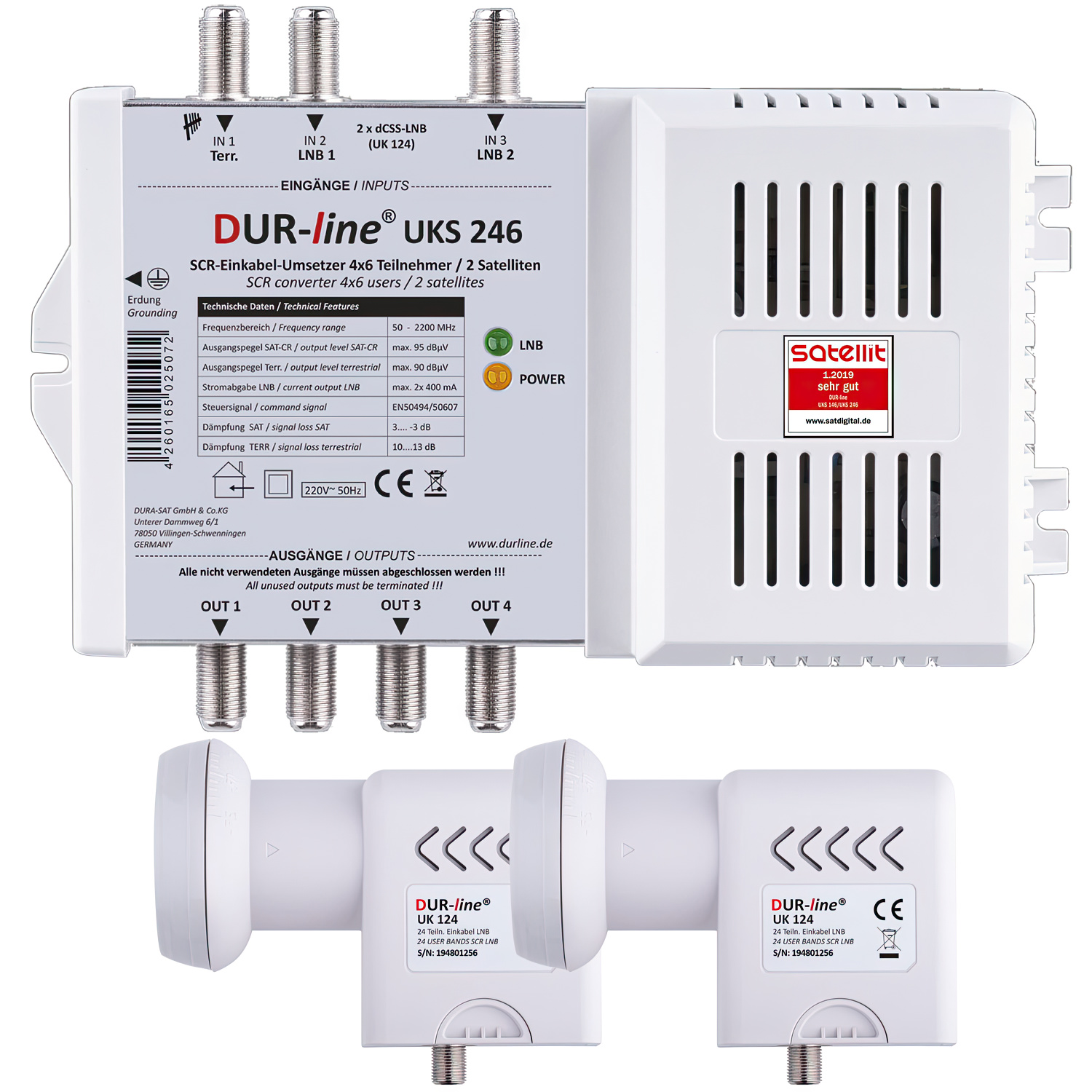 DUR-line 13249  Unicable / Einkabelset für 24 Teilnehmer 2 Satelliten-/bilder/big/13249_0.jpg