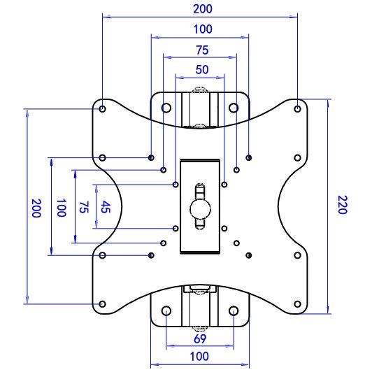 LED / LCD / Wandhalterung WHTV 04 10 bis 37 Zoll schwarz Geeignete-/bilder/big/14103_7.jpg