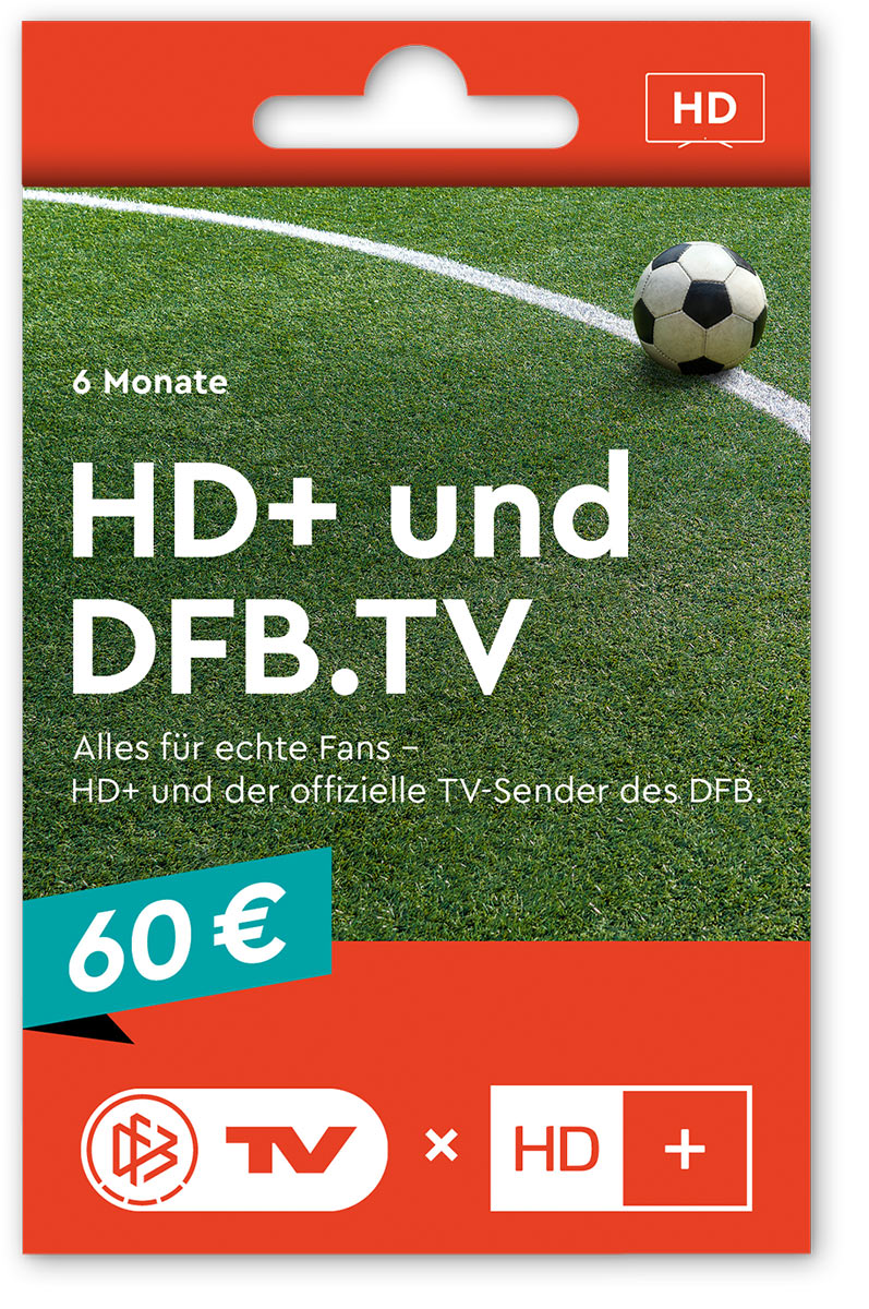 HD+ Verlängerung: 6 Monate HD+ & DFB.TV – Sofort per E-Mail DVB.TV