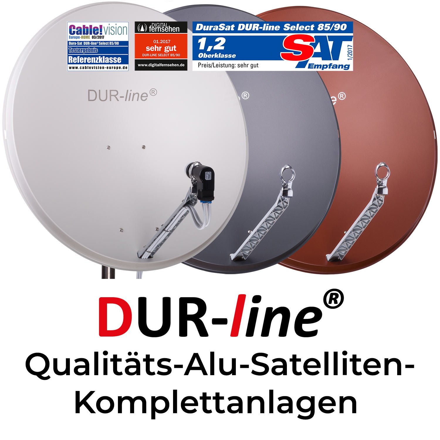 DUR-line - Qualitäts-Alu-Satelliten-Komplettanlage 