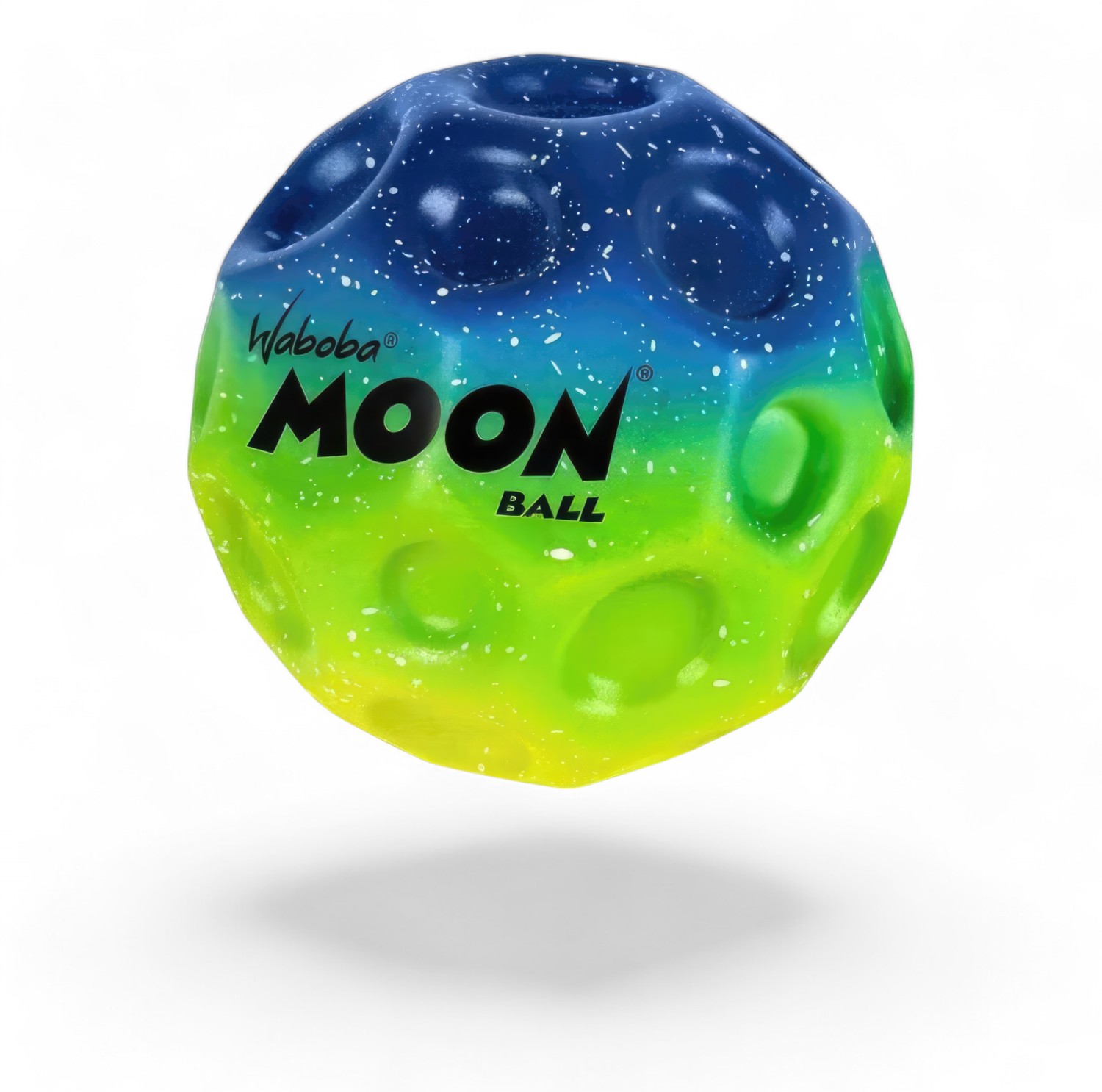 Waboba Undersea Moon Ball – am Höchsten Springender Gummiball – Patentiertes Original-Design – Ballkrater Erzeugen beim Aufprall EIN knallendes Geräusch – Leicht Greifbar – Flummies für Kinder. - 65mm