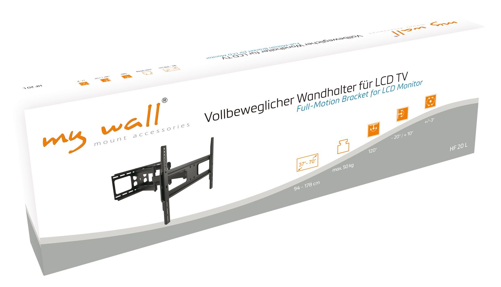 Vollbeweglicher Wandhalter für Flachbildschirme My Wall HF20W-/bilder/big/HF20L_karton.jpg