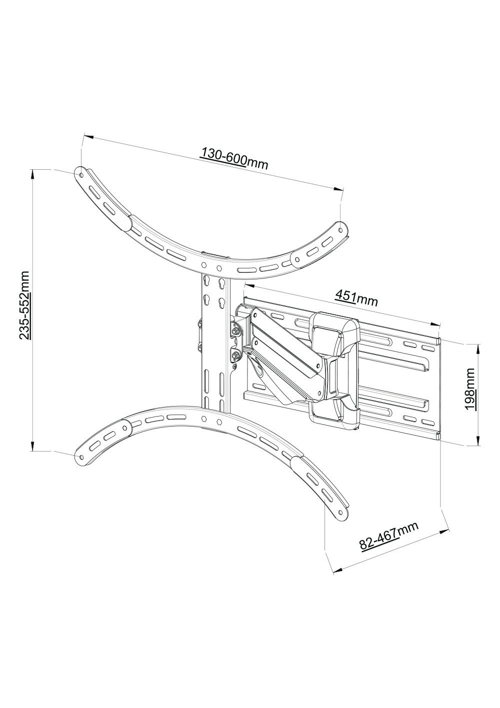 Vollbeweglicher Wandhalter für Flachbildschirme My Wall HL24-/bilder/big/HL24_tz.jpg