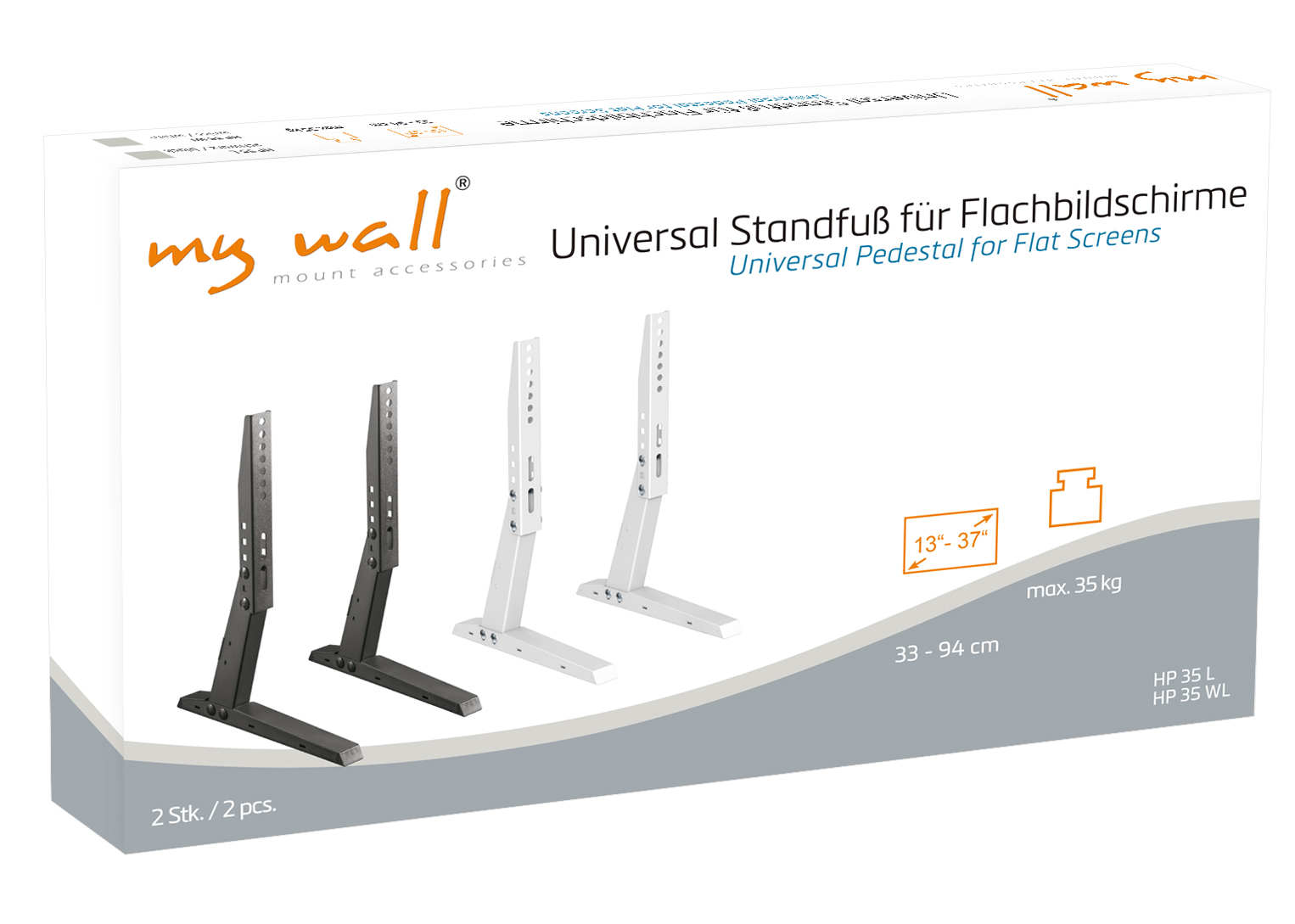 Universal Standfuß für Flachbildschirme My Wall HP35W-/bilder/big/HP35_HP35W_Karton.jpg